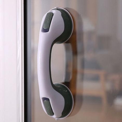 2x Poignées de Douche à Ventouse Plastique Perçage Poignée Baignoire Murale, XU, Barres d'appui Salle Antidérapante, Sécurité Transportable pour Enfants Personnes âgées KZQ - KZQ (1/4)