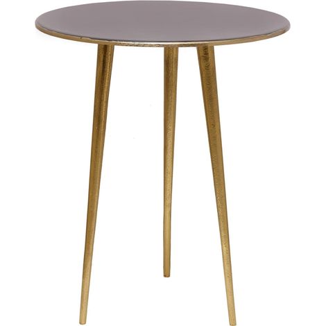 table d'appoint verte élégante avec pieds dorés en aluminium - vert profond et doré élégant (1/3)