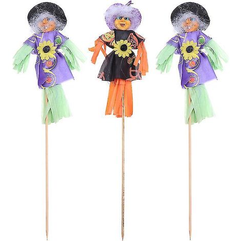 3-teiliges Halloween-Vogelscheuchen-Ornament für Halloween-Dekorationen