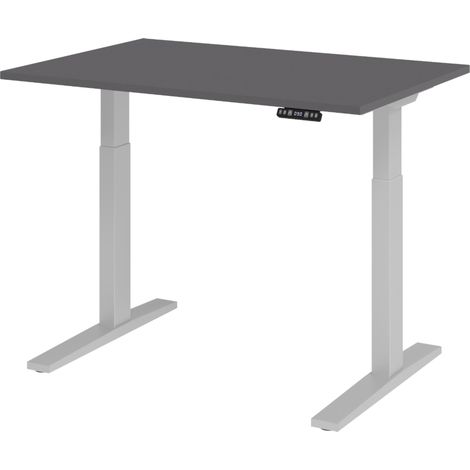 bümö Schreibtisch elektrisch XMKA Rechteck: 120 x 80 cm  Graphit