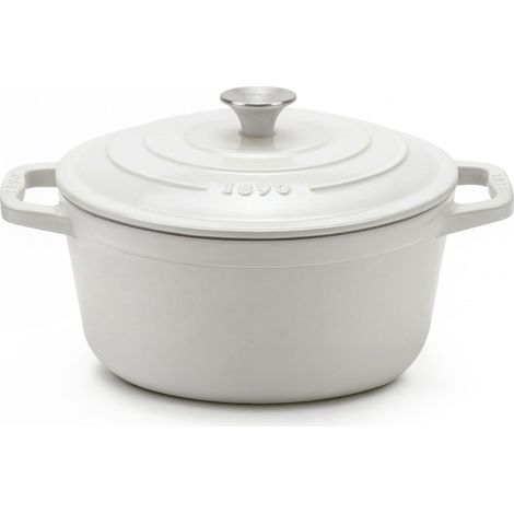 La Fonderie 1890 IENA22 - Cocotte en fonte 22cm beige (1/5)