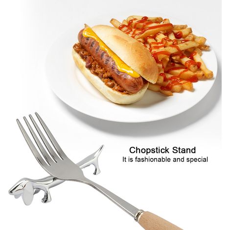 Porte-baguettes en métal innovant, durable et robuste, orné d'un motif de chien - décoration de table (1/5)