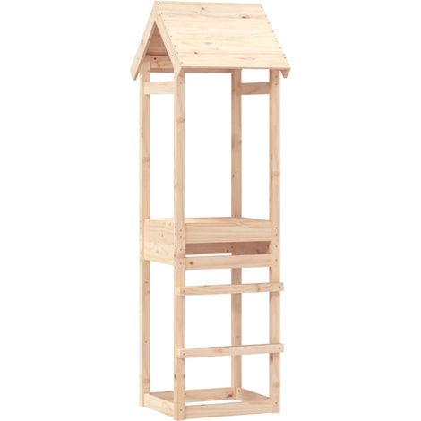 Play Tower Natural Wood Solid Pine Wood Large Durable vidaXL