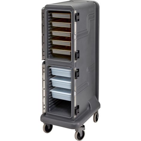 Chariot isotherme - 10 bacs GN1/1 H100 - Neutre/Neutre - Gris - Cambro