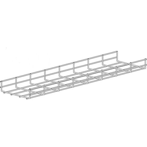 Rs Pro – Chemin de câbles en acier électrogalvanisé 3m x 100mm x 60mm – Protection zinc écologique – Lot de 8 unités