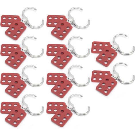 Lot de 10 verrous de sécurité 38 mm/1,5 po, 6 trous, isolation en aluminium pour zones inflammables et explosives