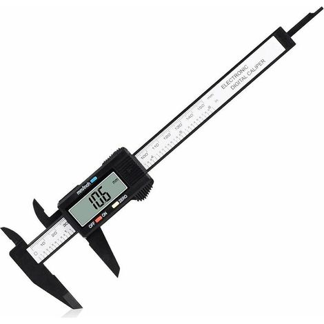 Pied à coulisse numérique, Outil de Mesure 0-6" Avec Grand écran LCD, Fonction d'arrêt Automatique (1/5)