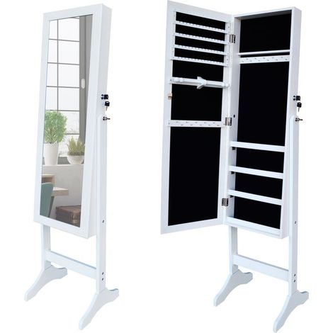 Espejo joyero de pie Blanco (ancho) x 155cm (alto)