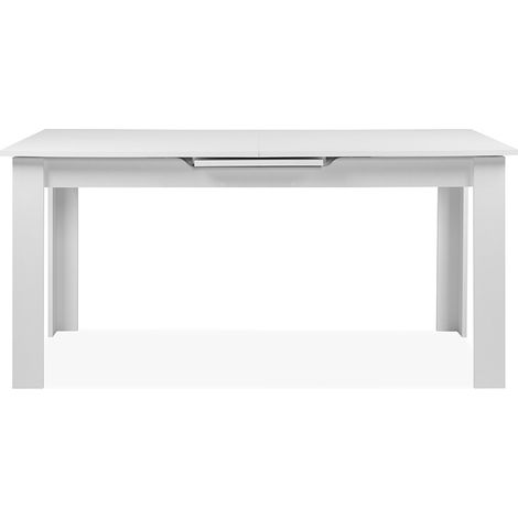 Table à manger extensible 160/200 cm décor blanc - BIRGY (1/5)
