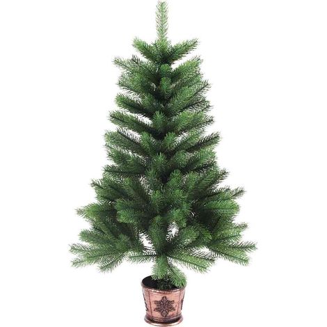 vidaXL Árbol de Navidad artificial hojas realistas verde 65 cm (1/5)