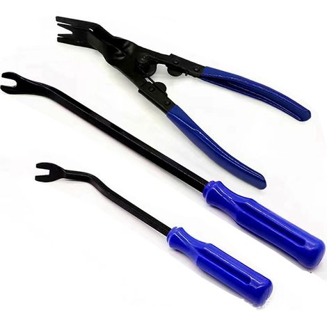 CCYKXA (Blau) 3-teiliges Werkzeugset zum Entfernen von Autoverkleidungen zum einfachen und kratzfreien Entfernen von Autotürverkleidungen, Armaturenbrettern und Radnaben.