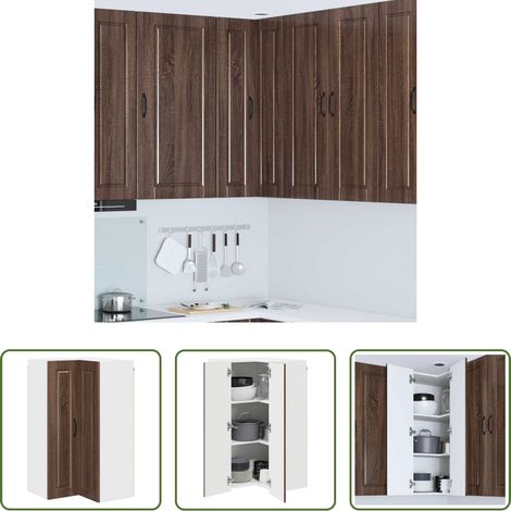 vidaXL Küchenregal - Küchenschrank Braun Eichen-Optik 57 x 57 x 100 cm Holzwerkstoff (1/5)
