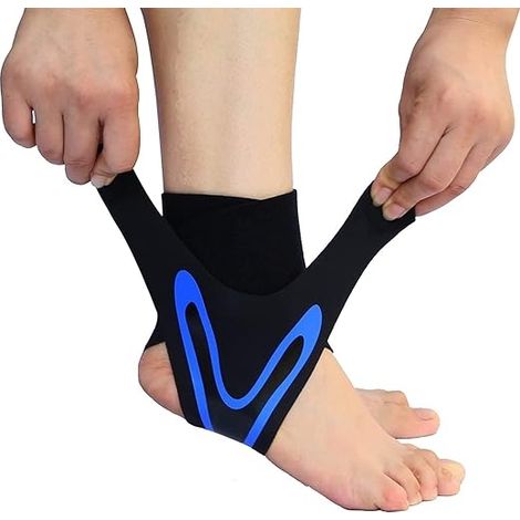 Support de cheville, support de cheville ajustable, support de cheville à sangle, support de cheville pour entorse, convient aux pieds douloureux. (1/5)