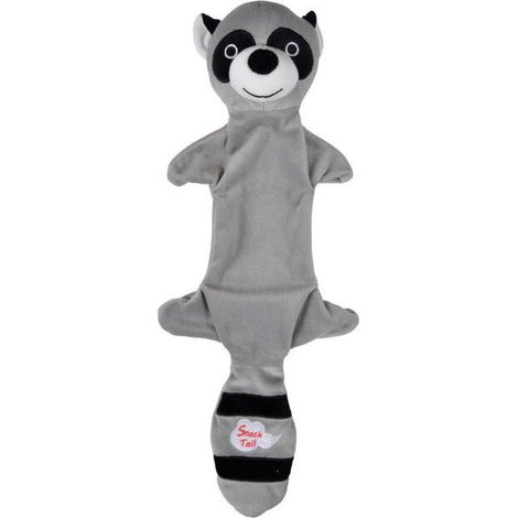 Chien en peluche raton laveur gris de 45 cm (1/2)