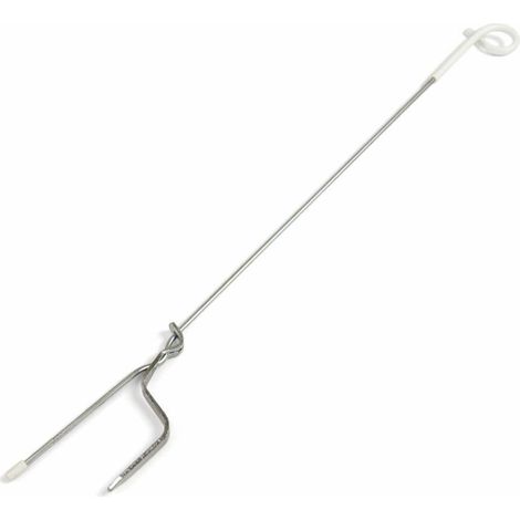 Electric Fence Pigtail Posts White 3FT X10 (Double Steel Spike Poly Fencing) (1/5)