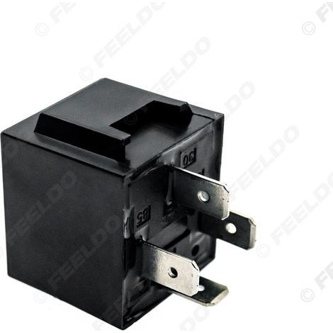 Relais automobile 12V 40A, relais à quatre broches de grande taille, relais de conversion à 2 canaux à 4 broches. (1/5)