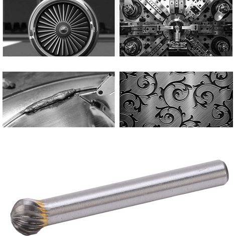 La lime rotative en carbure à une seule rainure convient au meulage de surface dans les applications aérospatiales, automobiles et marines (D0807M06). (1/5)