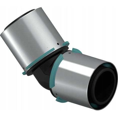 Uponor S-Press Casquillo de unión compuesto Codo 45° PPSU 63-63, 1032879