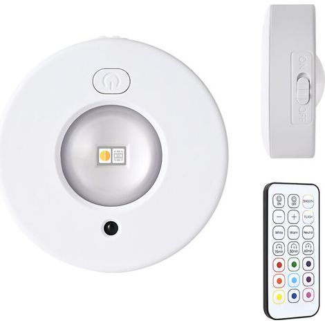 AMXCNOY USB-wiederaufladbarer LED-Strahler, kabelloses Nachtlicht für Küche, Treppenhaus, Schrank, Farblampe, 12 dimmbare Farben, mit Fernbedienung, magnetisch, Timer (RGB) (1/4)