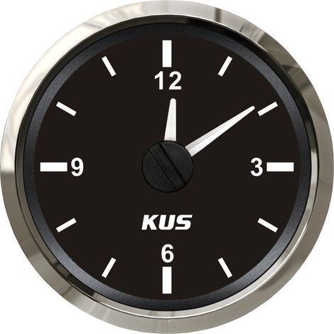 12-Stunden-Uhr mit Hintergrundbeleuchtung, 52 mm, 12 V/24 V
