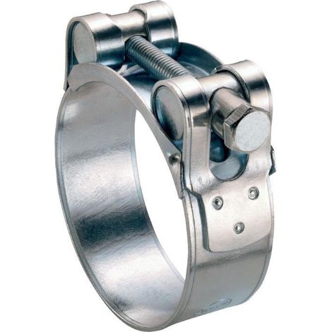 Oc-Pro – Collier de serrage 60-63 mm en acier zingué – Pour tuyaux épais – Installation simple avec écrou hexagonal – Applications irrigation et drainage