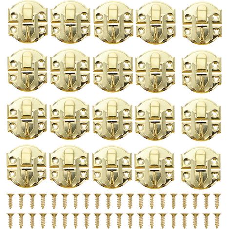 Lot de 20 fermoirs décoratifs antiques pour boîtes à bijoux en bois. (1/5)