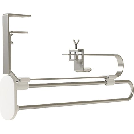 Barra de ropa ajustable, soporte para perchas extraíbles (1/2)