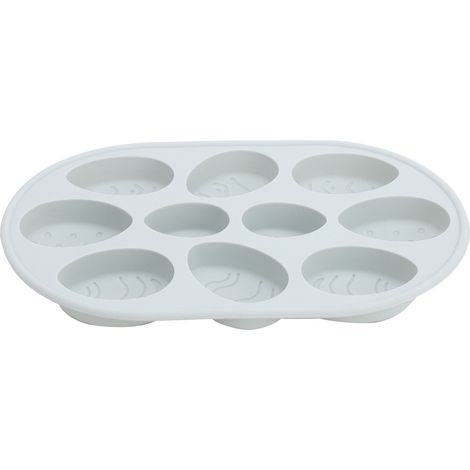 Moule à gâteau silicone en forme d'œuf de Pâques, multifonctionnel, pour chocolat DIY, accessoire de pâtisserie, bleu gris (1/5)
