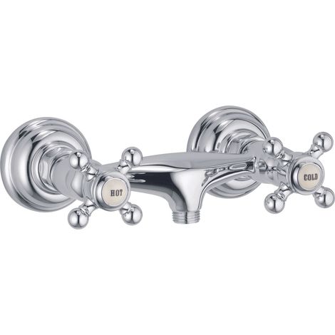 KLUDI 1926 Brausearmatur, Wandmontage, Kreuzgriffe, 516100520 (1/3)
