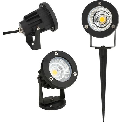(AC85-265V 5W Type C-Bleu) Lampe LED extérieure pour jardin, 110-220V, 3W, 5W, 10W, 12V CC, à piquer, pour pelouse, bassin et allée. (1/5)
