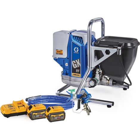 Tragbares Spritzgerät GRACO Airless GX FF – 2 54 V 6,0 Ah-Batterien + Ladegerät – 25U466