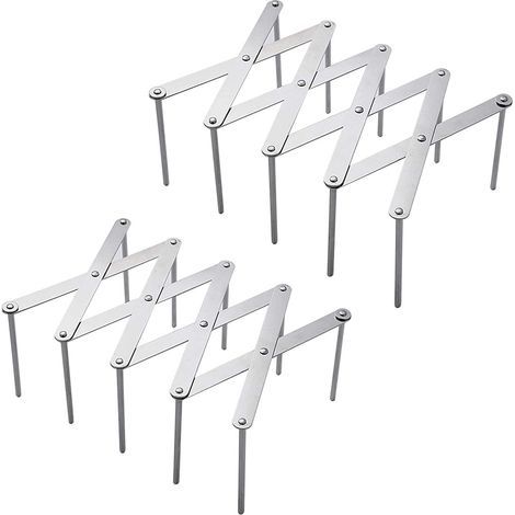 2 pièces Support pour couvercles en acier inoxydable, Ustensile de cuisine organisateur, Support Désign et Ajustable pour Ranger Casserole Couvercles en Verre Egouttoir (1/5)