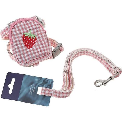 Klassisches Anti-Zug-Geschirr für mittelgroße und große Hunde, mit Taschen und Klettflächen, Größe M, rosa.