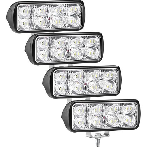 quadratische LED-Arbeitsscheinwerfer, Mini-LED-Lichtleiste 24W Projektor 12V 24V LED-Lampe für Geländewagen, LKW, SUV, 4x4, Traktor