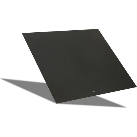 Pedana in acciaio salva pavimento quadrata per stufa a legna ed a pellet 79x79 cm