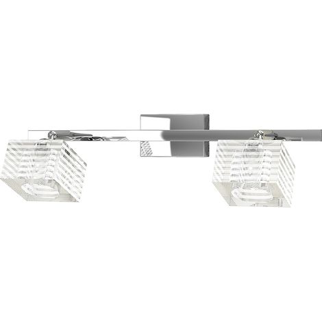 Applique Contemporanea Metropolitan Metallo Cromo Vetro Trasparente 2 Luci G9 (1/3)