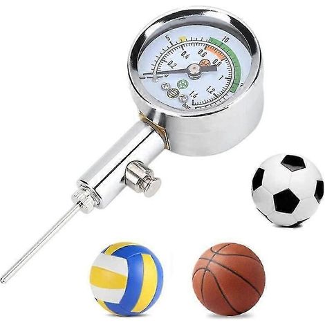 Manomètre de pression pour ballons, mini manomètre utilitaire de pression d'air, outil baromètre pour basketball, football et volleyball (1/5)