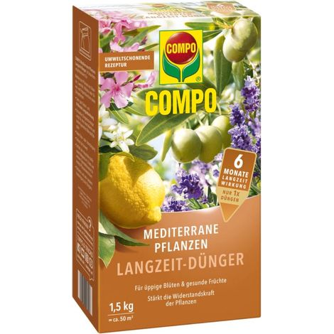COMPO Mediterrane Pflanzen Langzeit-Dünger, 1,5 Kg