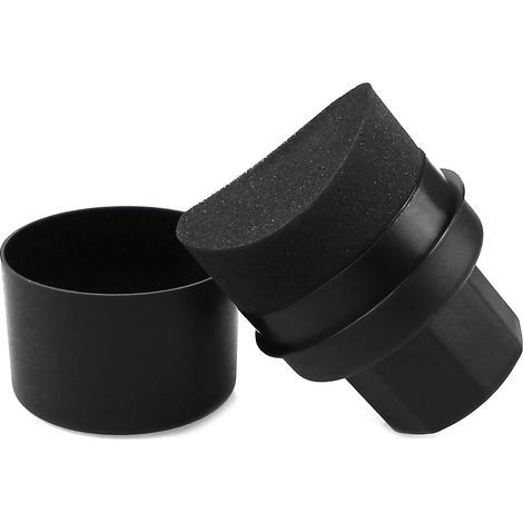Éponge à lustrer les pneus de voiture en forme d'arche avec couvercle - Applicateur de nettoyant et de produit d'entretien - Idéale pour laver, polir et faire briller les pneus - Noire (1/5)