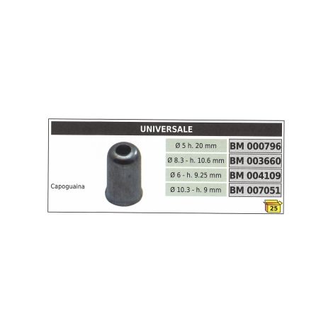Kabelendkappe UNIVERSAL Ø  5 mm Höhe 20 mm Code 000796