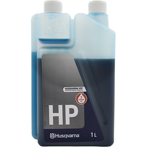 Husqvarna – Huile moteur 2 temps HP 1L – Spécialement conçue pour débroussailleuses et tronçonneuses – Additifs anti-dépôts – Performance optimale même avec carburant de mauvaise qualité