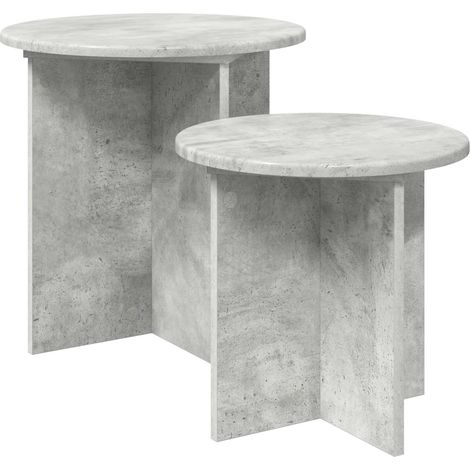 Conjunto de mesas auxiliares 2 pcs Gris Hormigón vidaXL