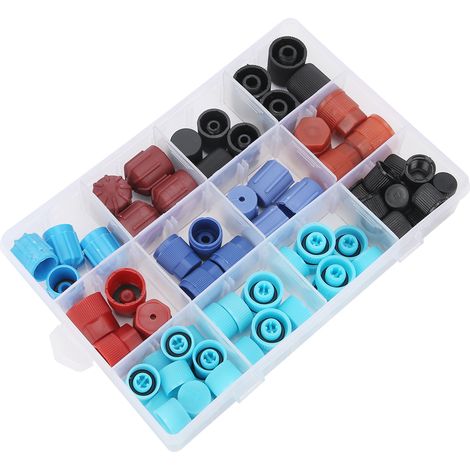 77 tapones de válvula de repuesto para aire acondicionado, accesorio de reparación para el sistema de aire acondicionado del automóvil. (1/5)