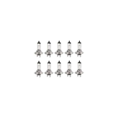 Lntyq 10pcs Ampoule halogène Led 12V H7 55W, Durable Ampoule blanche chaude Feux de route/feux de croisement pour voiture (1/4)