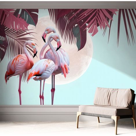 Fototapete Selbstklebend - Wanddekoration - Wandfolie - 3D Tapete Wand - Wohnungsdeko Exotische Vögel 312x219 cm (1/5)