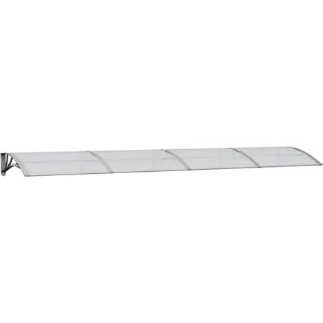 Maison Exclusive - Türvordach Grau und Transparent 350x75 cm Poly