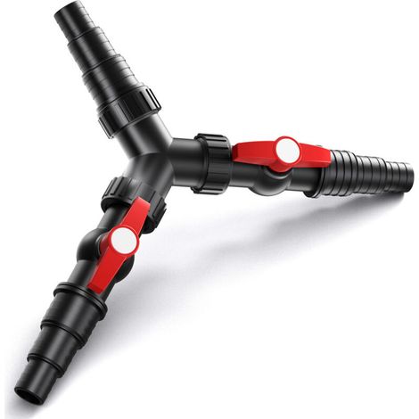 Y-Verteiler, 25/32/38 mm Absperrventil, gestufter Rippenanschluss, Verbinder
