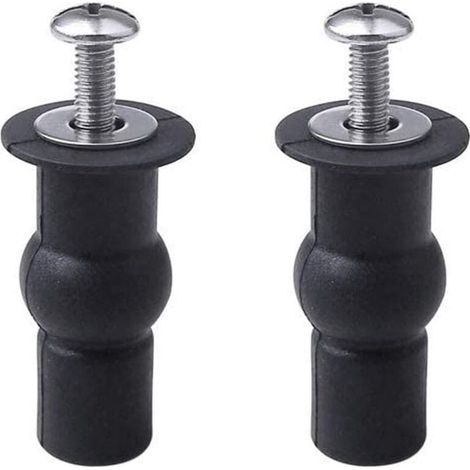 YMYNY 2 Stück Toilettensitz-Scharnierbefestigungen, Blindscharniere, Montageloch, erweiterbare Gummischraube, passend für alle Toiletten (14 mm) (1/4)
