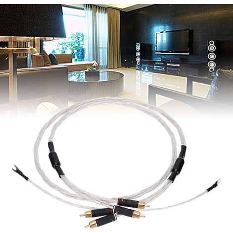 Câble Audio Stéréo 2RCA Mâle vers 2RCA Mâle pour Audiophiles - 1M - Haute Fidélité