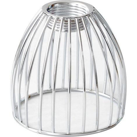 Abat-jour ovale lot de 1 diamètre 8 cm argent adapté aux lampes de table, lampadaires et suspensions (1/4)